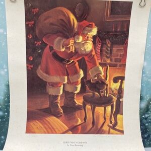 Tom Browning Christmas Company 1990 Signed Limited Print 261/450 Lithograph
